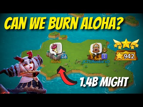 Can We SOLO Burn Aloha? 🔥 1.4B Might Castle Level 16!! - Lords Mobile
