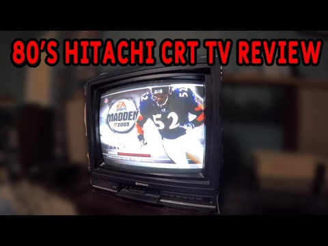 80's Hitachi CRT Tv Review! #retrogaming