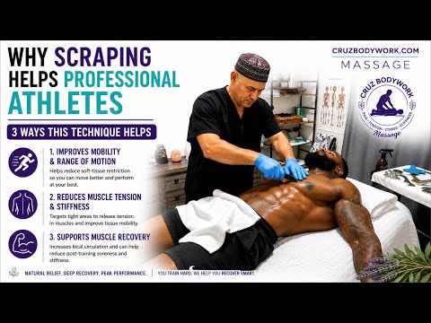 Scraping massage for bodybuilder