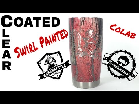 Clear Coating Swirl Painted Cup!