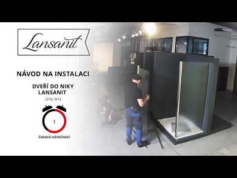 Lansanit LitEX Paolo - Sprchové dveře posuvné 1000 mm, lesklý hliník/čiré sklo SF10-190-C