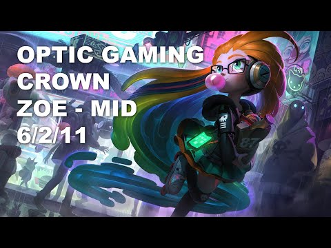 OpTic Gaming Crown Mid Zoe vs Syndra - KR Master Patch 10.9