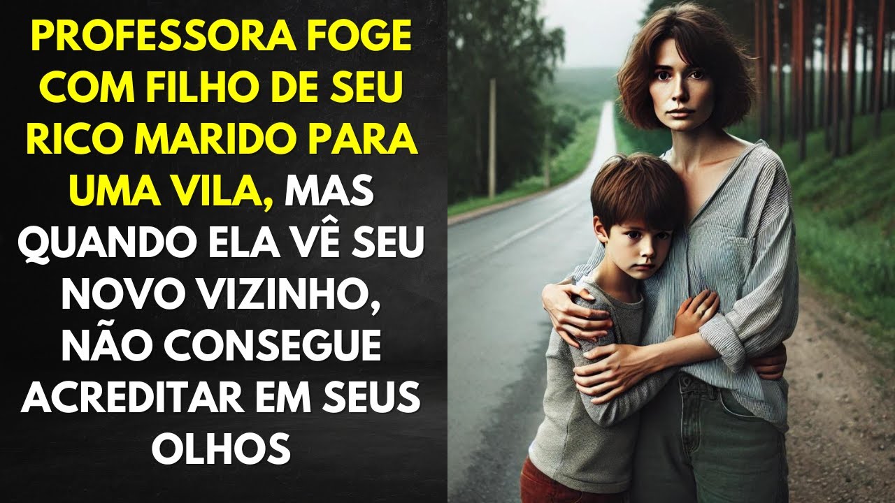 Professora foge com filho de seu rico marido para uma vila, mas quando ela vê seu novo vizinho