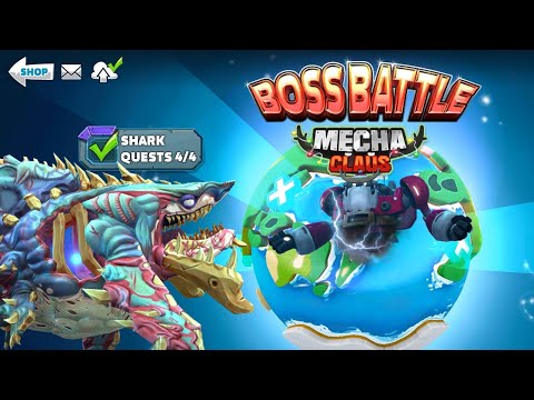 ALPHA ZOMBIE SHARK VS MECHACLAUS BOSS NEW LIVE EVENT - Hungry Shark World