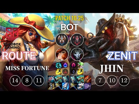 SB Route Miss Fortune vs Zenit Jhin Bot - KR Patch 10.25