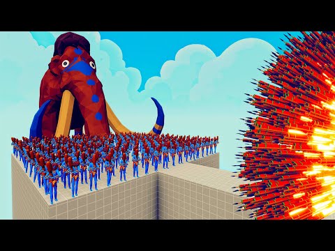 200x CLUBBER + 1x MAMMOTH vs 1x EVERY GOD   Totally Accurate Battle Simulator TABS