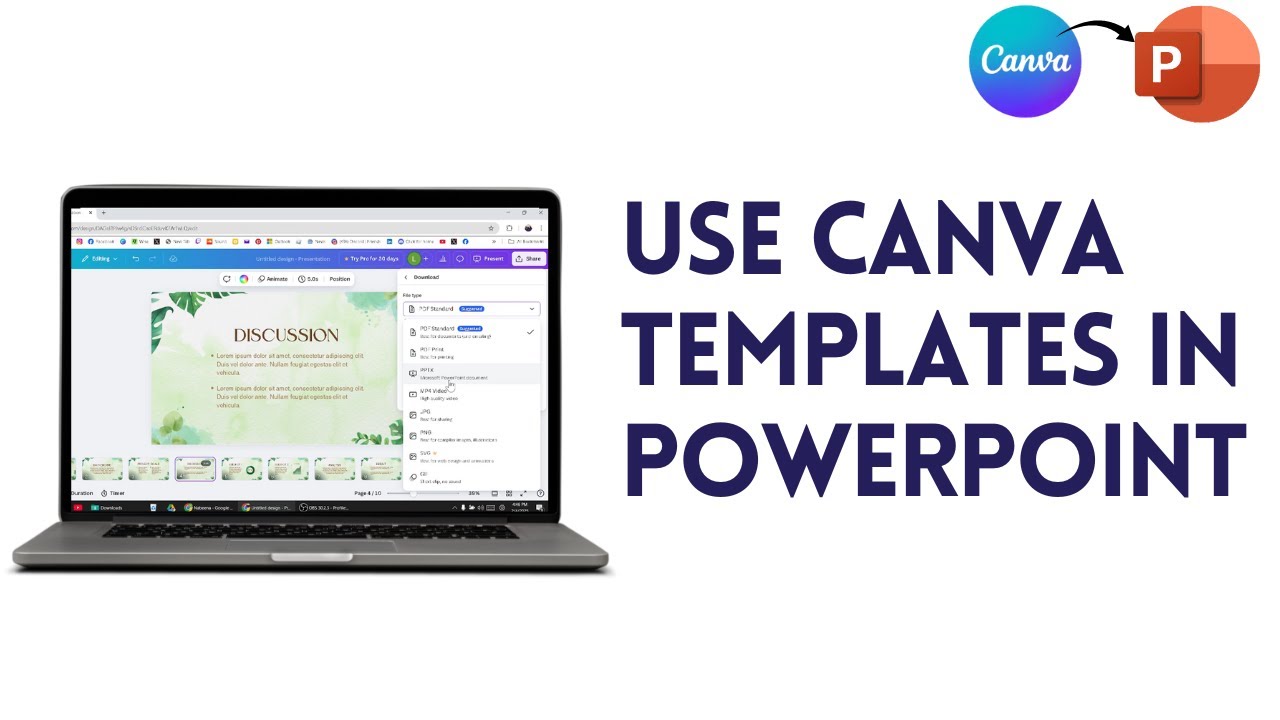 How To USE CANVA TEMPLATES In POWERPOINT (Full Tutorial)