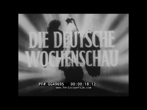 1943 GERMAN NEWSREEL  NIGHT DOGFIGHTS OVER GERMANY   U-BOAT U-181 COMMANDER WOLFGANG LÜTH   GG49695
