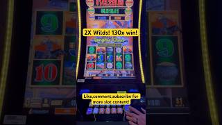 HUGE WIN! 2X Wilds on Genghis Khan Dragon Link Slot Machine! #slot #casino #dragonlink #slots