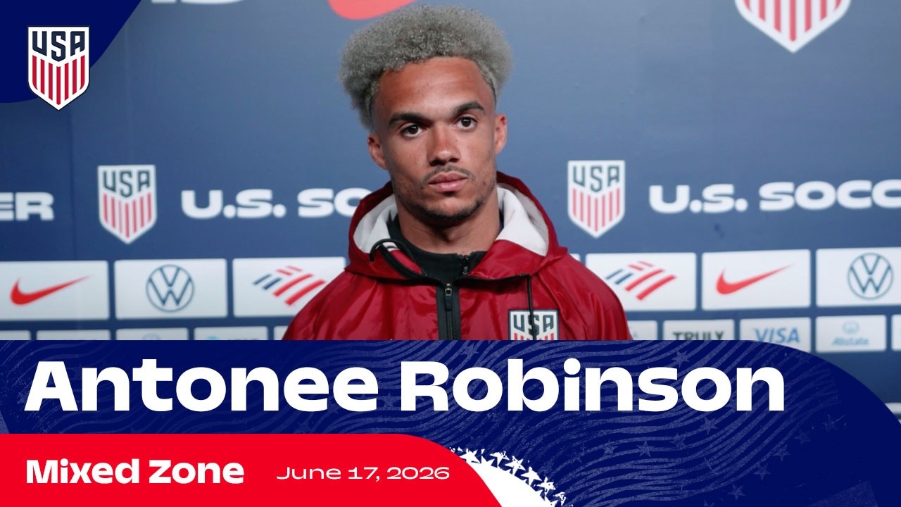 Antonee Robinson Previews USA vs Australia | 2026 FIFA World Cup Mixed Zone