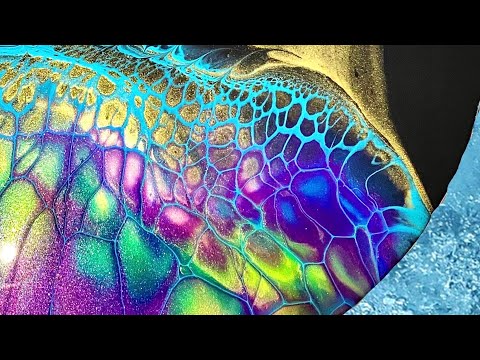 (84) Swipe Technique with ColourArte beautiful “Glitz”collection✨/Sheleeart/Fluid Art/フルイドアート