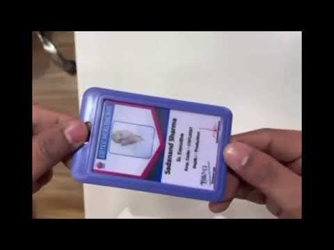 Blue Plastic Id Card Holder, For Office