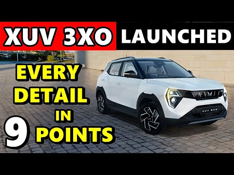 XUV 3XO Launched | Quick Detail in 9 points | Mahindra XUV 300 facelift 2024 launched | ASY