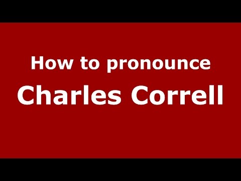 How to pronounce Charles Correll (American English/US)  - PronounceNames.com