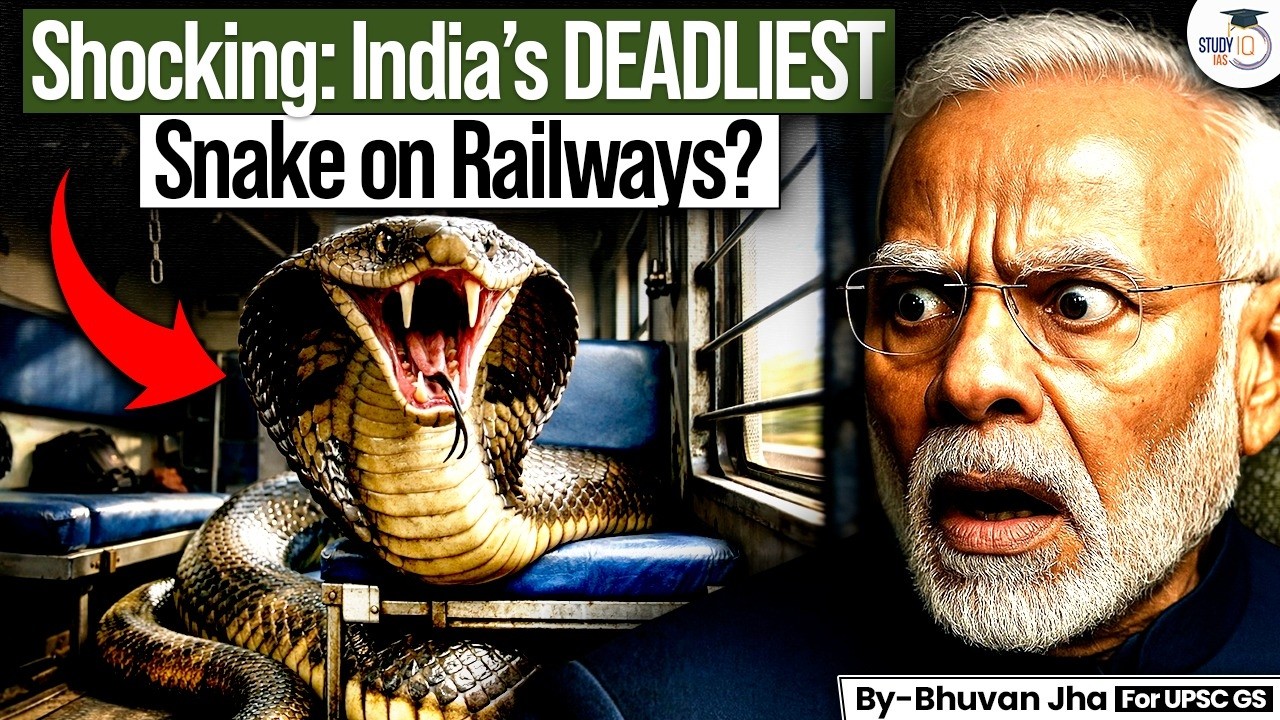 Shocking News: India’s Deadliest Snake King Cobra are on Indian Railways | StudyIQ IAS
