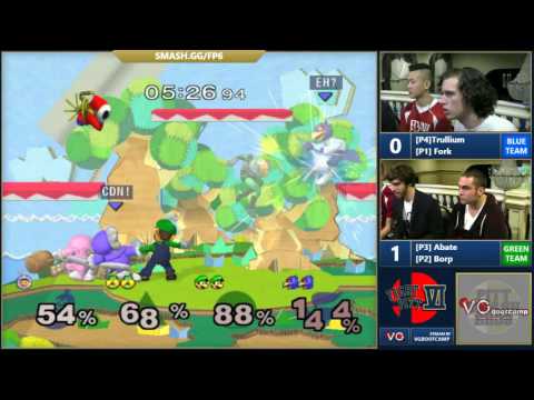 FPVI Doubles - Trulliun & Fork Vs. Abate & Borp - SSBM Losers Quarters - Smash Melee