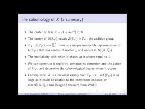 Mitya Boyarchenko, Deligne-Lusztig Theory and the Local Langlands Correspondence