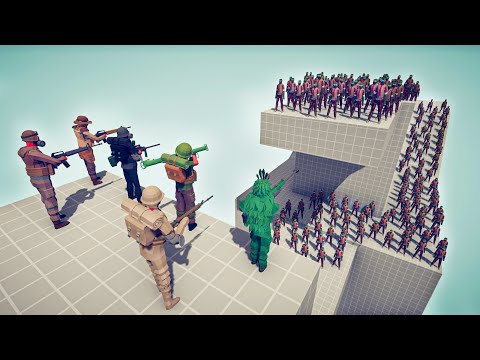 U.S. ARMY SOLDIERS vs 100x ZOMBIES - 🏹 Totally Accurate Battle Simulator TABS