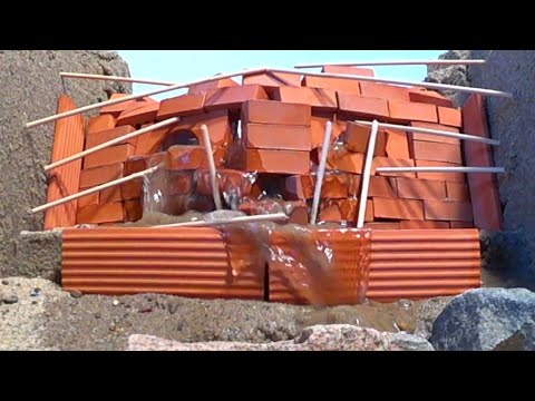 NEW REINFORCED MINI BRICK DAM COLLAPSE