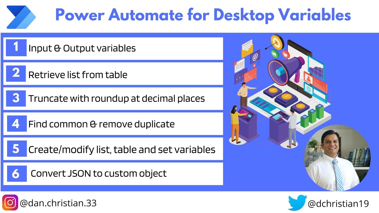 Power Automate Desktop Variables