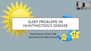 Sleep Problems in Huntington's Disease