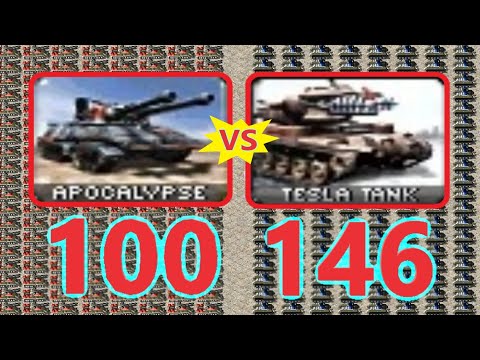 Apocalypse vs Tesla Tank - Same Cost - Red Alert 2