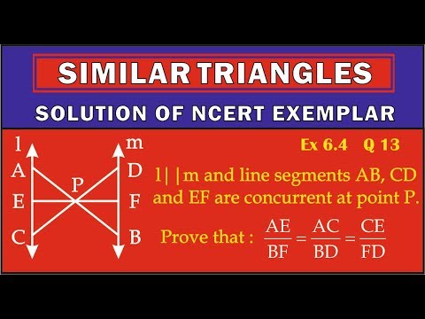 NCERT EXEMPLAR Similar Triangles Ex 6.4 Q 13 || In the given figure, l || m and line segments