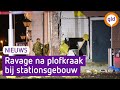 Enorme ravage na plofkraak bij stationsgebouw in Apeldoorn
