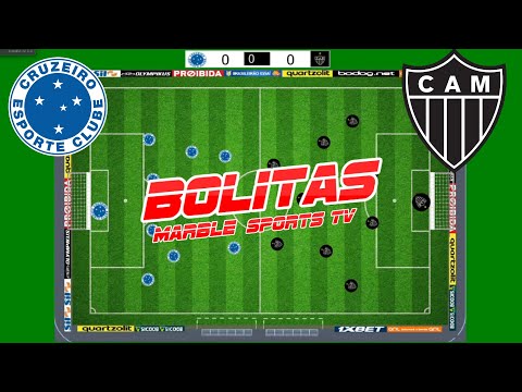 ⚽ MINI FUTEBOL com BOLINHAS de GUDE- Cruzeiro x Atlético MG - MARBLE RACE SOCCER