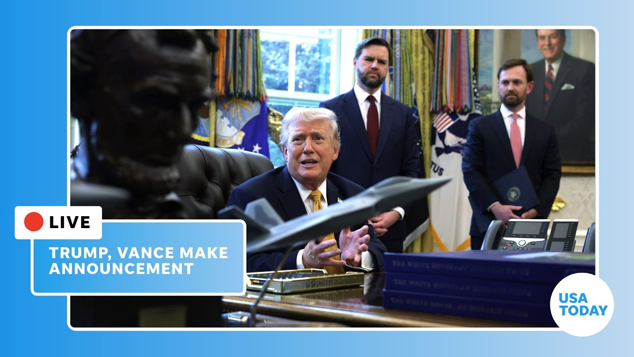 Live: Trump, Vance make announcement from White House Oval Office
