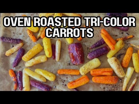 Oven Roasted Tri-Color Carrots 🥕 Healthy and Flavorful Side Dish Recipe You'll Actually Crave!