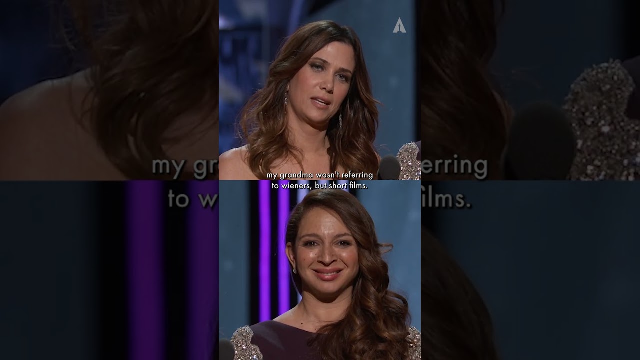 Maya Rudolph, Kristen Wiig, and the cast of 'Bridesmaids' present Best Live Action Short