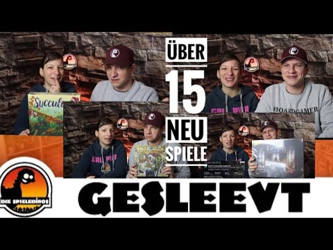 Gesleevt neue Brettspiele im Regal. Die ersten Titel 2022