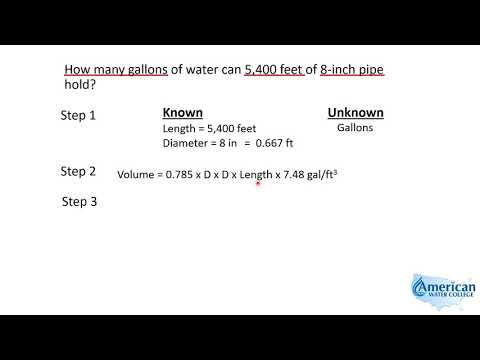Part of a video titled Pipe Volume Calculation | Texas Class C Groundwater Math - YouTube