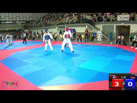 810-Keskin, Alper  TAEKWONDO TEAM LEON NÜRNBERG (GER) vs Kerras, Sofiane  TEAM RMB (FRA) 2-9