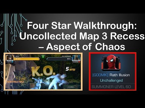 Four Star Walkthrough: Uncollected Class Omega Map 3 (Recess) -- Aspect of Chaos Strategy [MCOC]