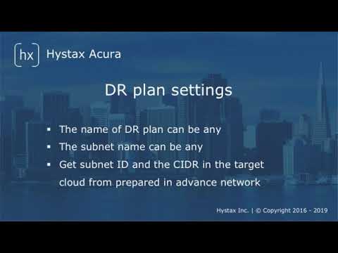 How to create a DR plan. Hystax Acura Disaster Recovery