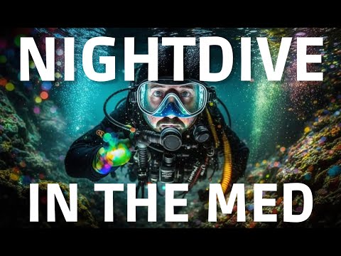 Night dive in Bergeggi: Encounter with the Mediterranean marine fauna.