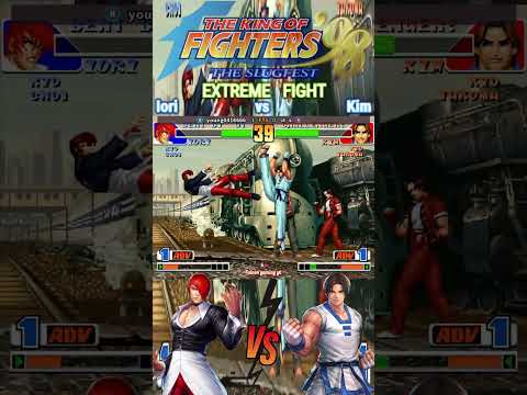kof 98 Iori vs Kim extreme fight #shorts #youtubeshorts #kof98