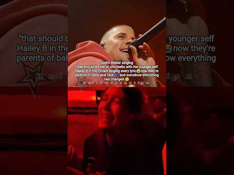 &ldquo;that should be me&rdquo;sudden realization😭 they&rsquo;re parents now🥹💙#justinbieber#coachella #haileybiebers