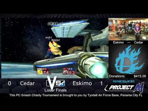 PCSmash Charity Event - Project M - Cedar (Pikachu) vs eskimo (Mario)