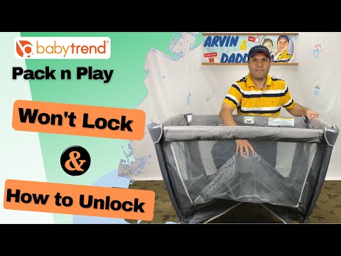 Baby Trend Pack n Play Sides won't lock - How do you unlock the Baby Trend Pack n Play? [playpen]