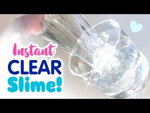 DIY INSTANT CLEAR SLIME!!! No Waiting For Bubbles! No Borax, No Detergent! Video