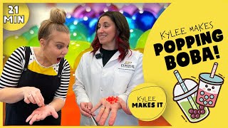 Kylee Makes Popping Boba | Learn to Try New Foods for Kids & How to Make Boba at Purdue University!
