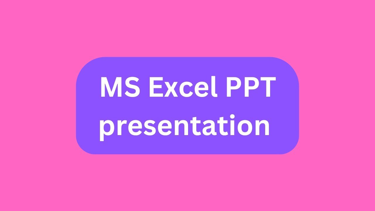 MS Excel PPT Presentation Seminar Download: Introduction, Features, Formulas