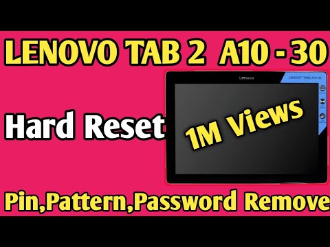 Lenovo TAB2 A10-30 Hard Reset ||Pin, Pattern, Password Remove Lenovo TAB2 10-30 ||Hard Reset TAB2 ||
