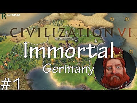 Let's Play Civilization 6 Rise and Fall - Immortal Germany - Ep. 1 - Early Barbarians!