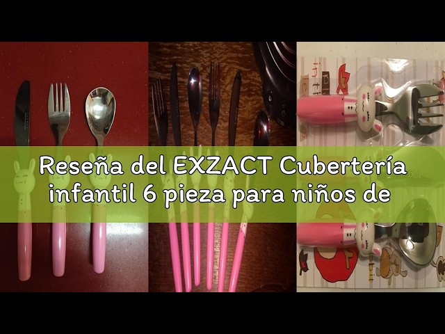 Vídeo relacionado con Exzact Cubertería Infantil 6 Pieza para niños de Acero Inoxidable - 2 x Cena Cuchillo, 2 x Cena Tenedor, 2 x Cena cuchar - Cubiertos de dinosaurios para niños(Dinosaurios x 6)