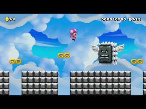 World S-4 Skyline Stomp by 3rd Bunny - Super Mario Maker 2 - No Commentary 1ca