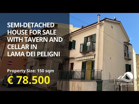 𝐒𝐞𝐦𝐢 𝐃𝐞𝐭𝐚𝐜𝐡𝐞𝐝 𝐇𝐨𝐮𝐬𝐞 𝐟𝐨𝐫 𝐒𝐚𝐥𝐞 𝐢𝐧 𝐈𝐭𝐚𝐥𝐲 𝐰𝐢𝐭𝐡 𝐓𝐚𝐯𝐞𝐫𝐧 𝐚𝐧𝐝 𝐂𝐞𝐥𝐥𝐚𝐫 𝐢𝐧 𝐋𝐚𝐦𝐚 𝐃𝐞𝐢 𝐏𝐞𝐥𝐢𝐠𝐧𝐢 | € 𝟕𝟖.𝟓𝟎𝟎 